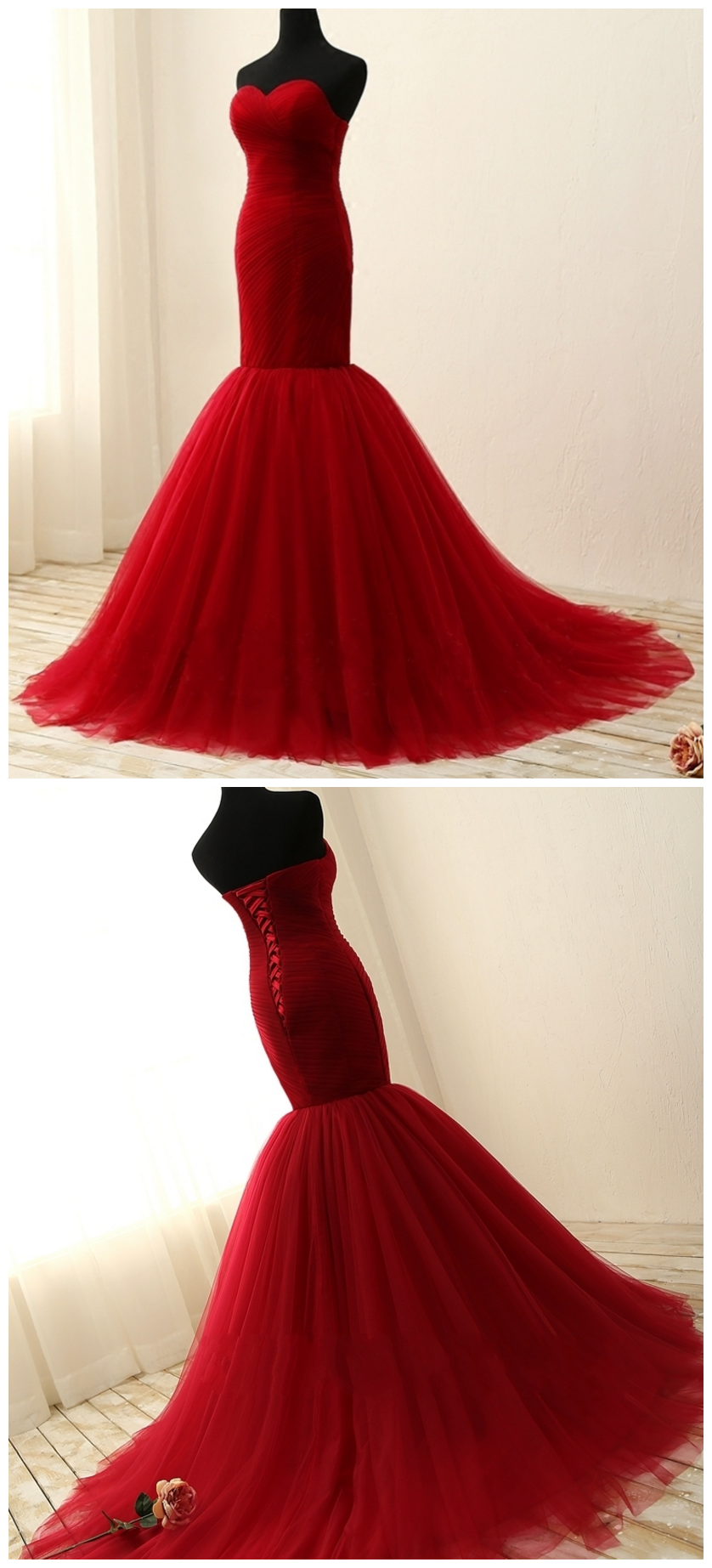 Mermaid Evening Dresses ,party Red Sweetheart Beautiful Women Prom Formal Evening Gowns Dresses
