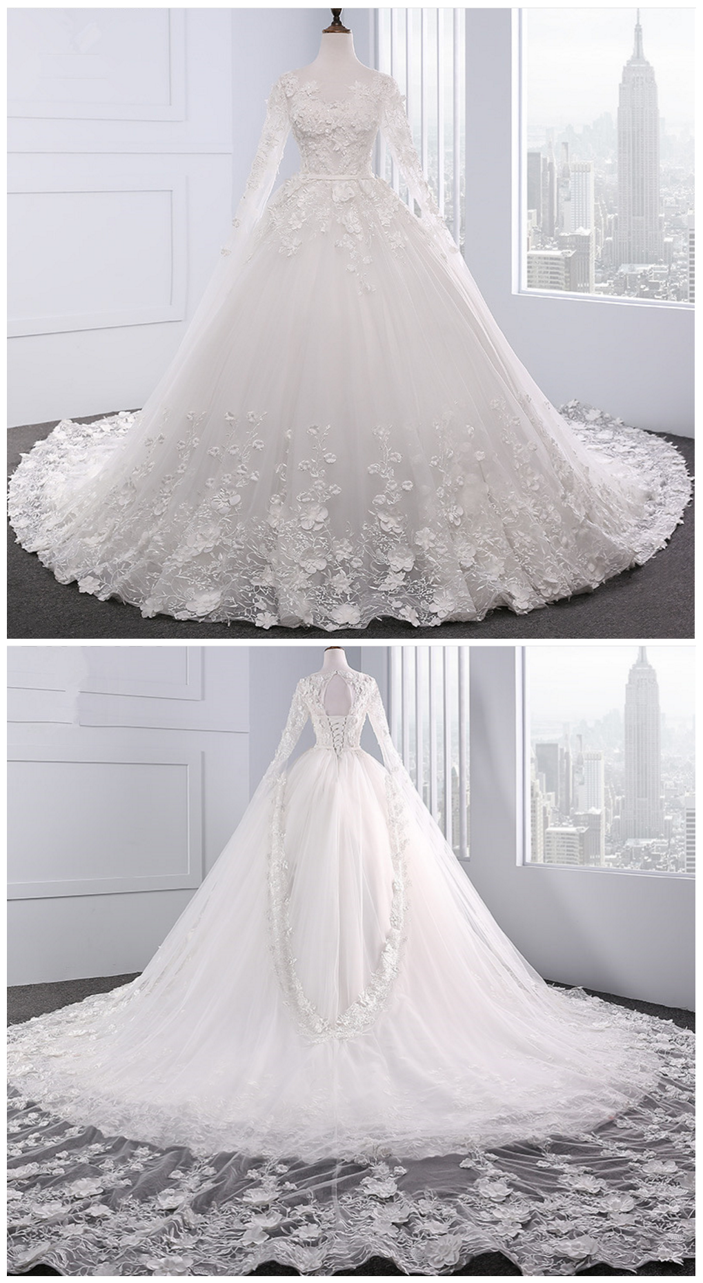 White Wedding Dress With Beading Chapel Train Ball Gown Wedding Dresses On Luulla 2297