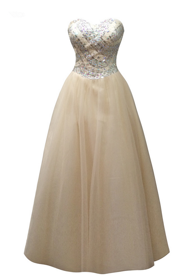 Long A-line Champagne Tulle Colorful Beaded Evening Dresses Vestido De Festa Sweetheart Prom Party Gowns