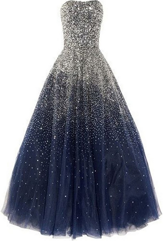 Luxury Sparkly Evening Dresses Heavy Beaded Ball Gown Prom Dresses For Women