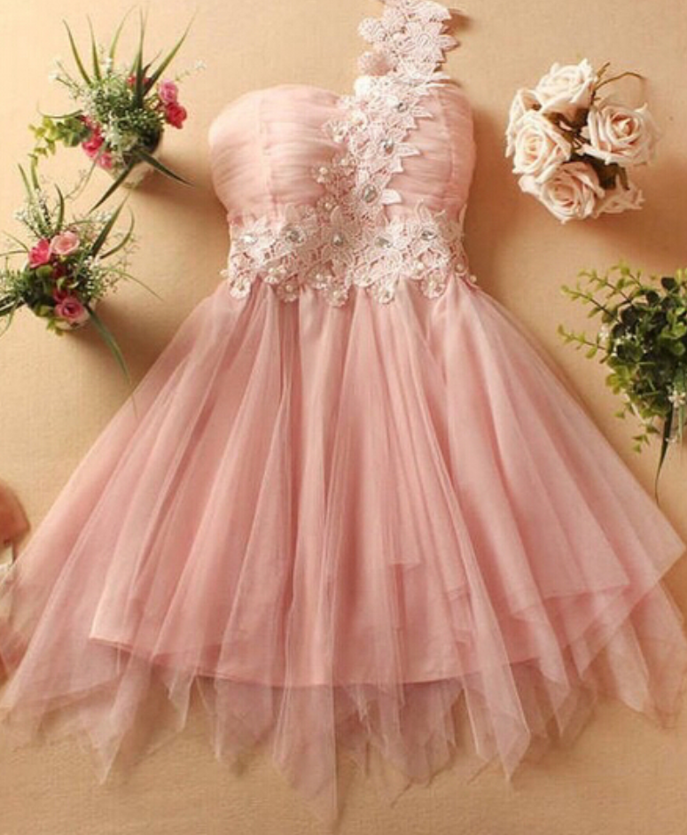 rose homecoming dresses Short Tulle Homecoming Dresses Lace Embroidery main image 1