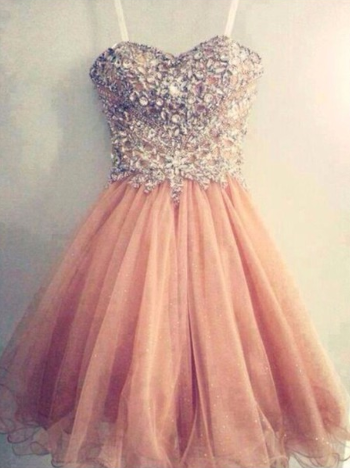 Gorgeous Straps Soft Pink Sweetheart Neck Short Prom Dresses, Homecoming Dresses Formal Dresses, Graduation Dresses