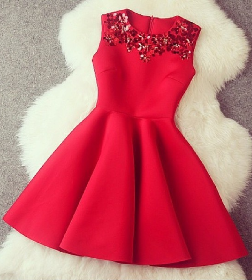 Gorgeous A Line Red Short Dress With Sequins, Red Dresses, Gorgeous Dresses In Stock
