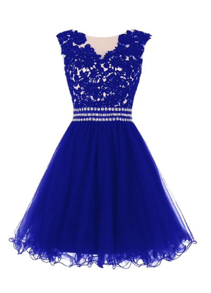Fashionable Royal Blue Tulle Homecoming Dresses, Tulle Party Dresses, Short Prom Dresses, Handmade Formal Dresses