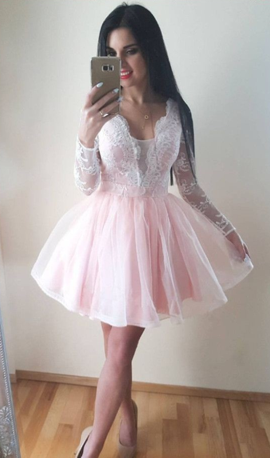pale pink short dress