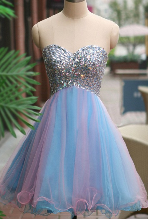 Blue Dresses, Short Party Dresses, Short Blue Party Dresses