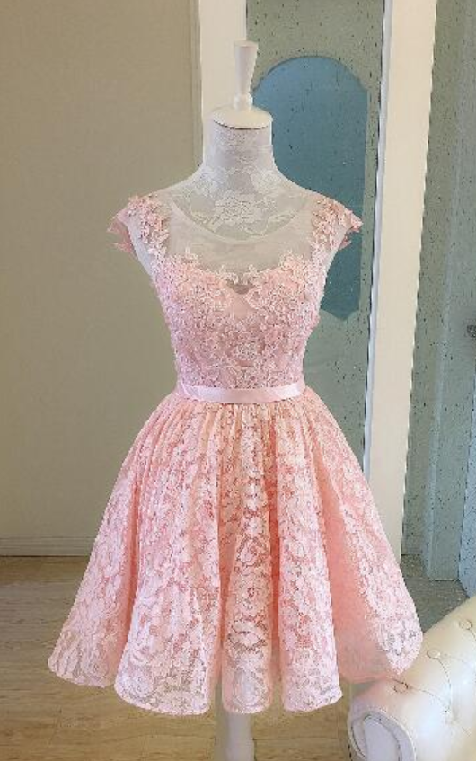 Pink Homecoming Dresses, Lace Homecoming Dresses, Short Homecoming Party Dress, Pink Lace Short Prom Dress, Sweet 15 Dresses, Special Ocassi