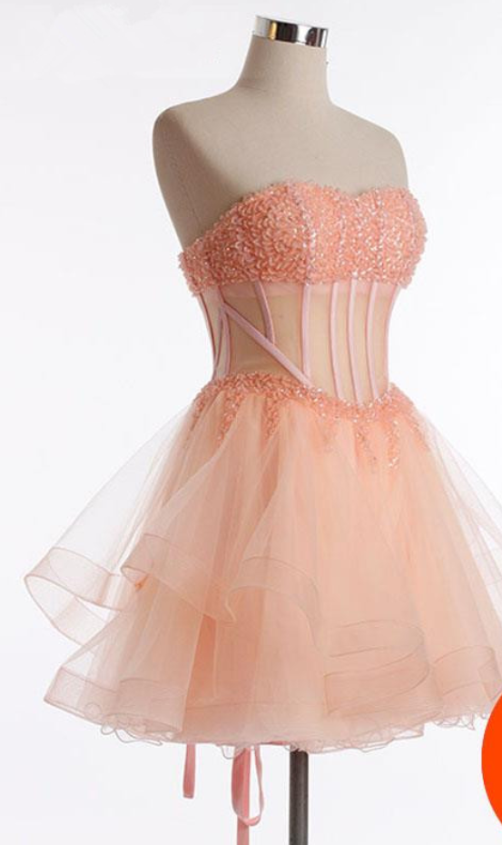 pink fitted homecoming dresses