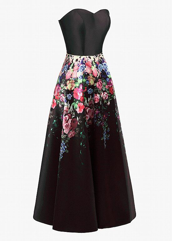 A-Line V-Neck Ankle-Length Satin Prom Dress with Floral Lace Embellishment