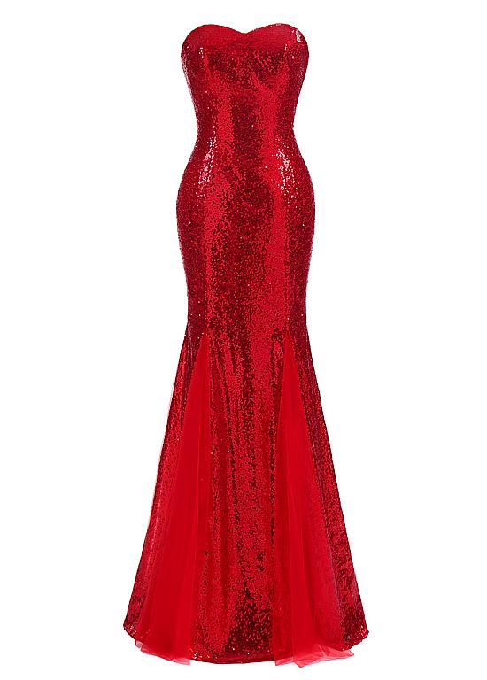 Sparkly Sequin Lace Sweetheart Neckline Floor-length Mermaid Evening Dresses