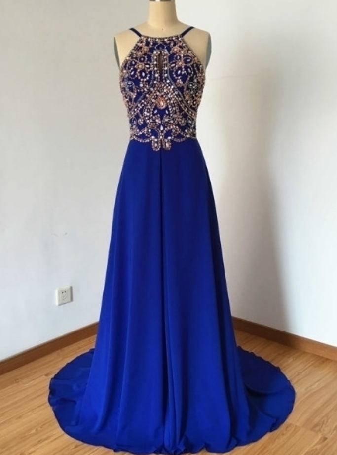 Royal Blue Prom Dress ,long Homecoming Dress, Back To Schoold Party Gown