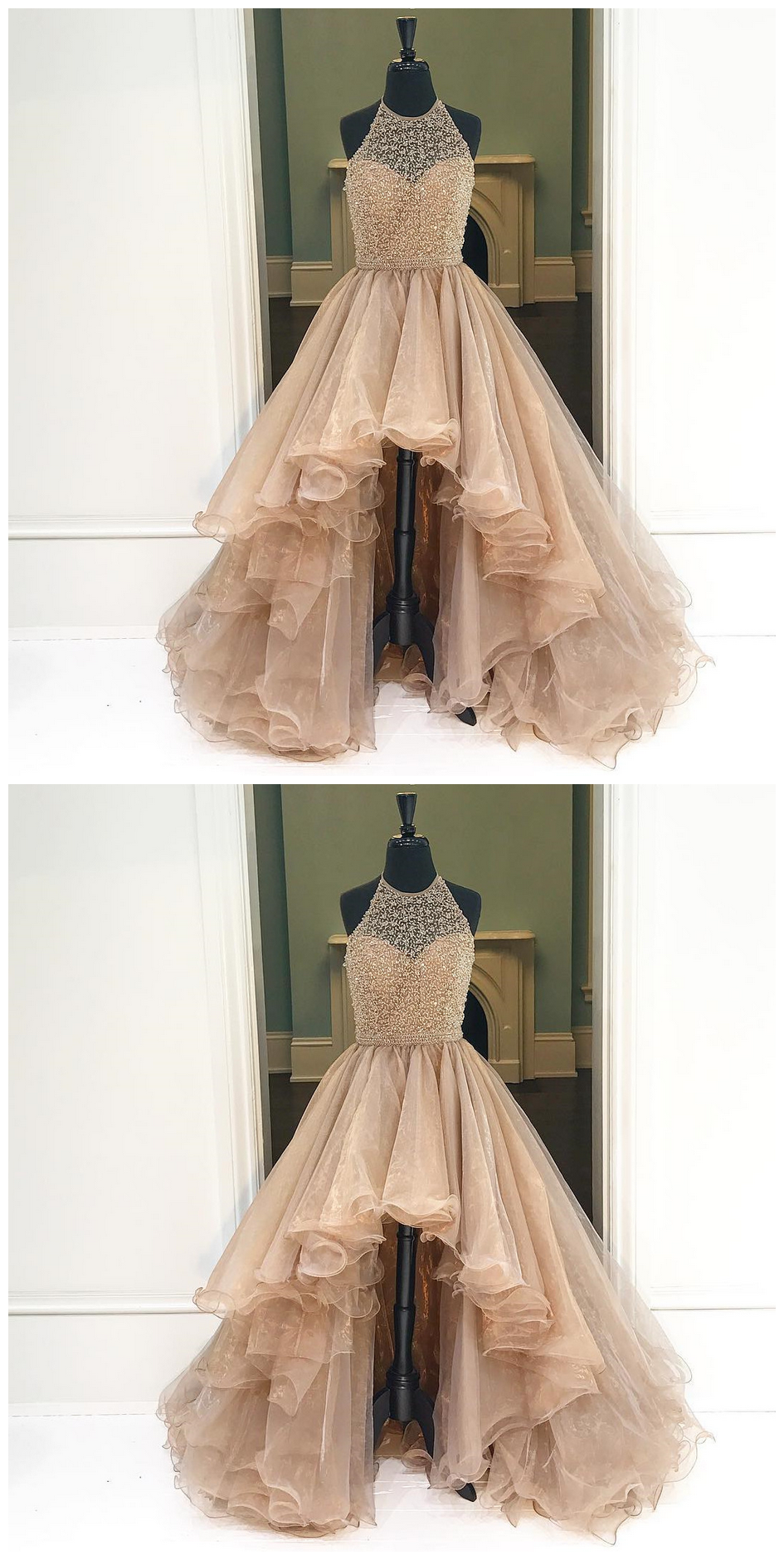 Shiny Dress , Asymmetrical Dress , Amazing Dress , Beading Top Dress , Bubble Skirt , Ball Gown