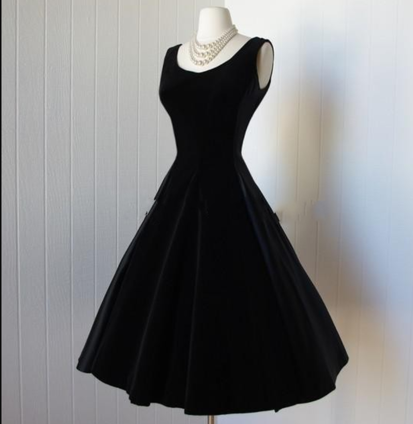 Delicate Black Satin Homecoming Dresses 2018 Scoop Backless Little Black Dresses Vintage 1950s Dress Cocktail Party Dress With Bows