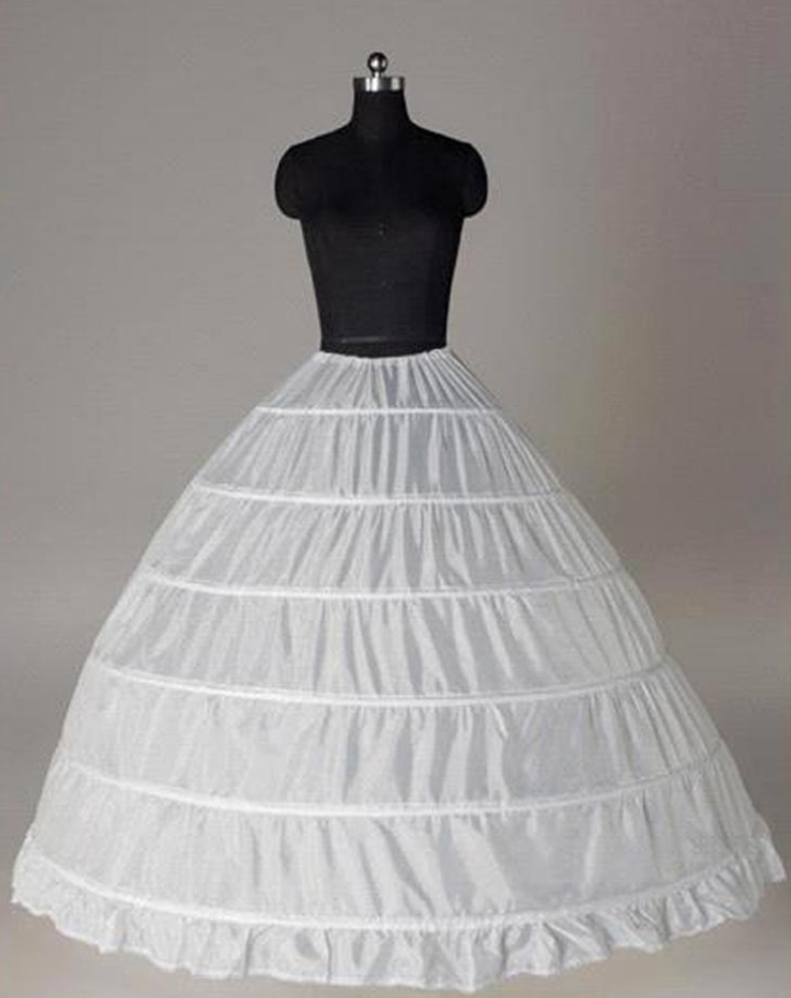 Ball Gown 6 Hoops Petticoat Wedding Slip Crinoline Bridal Underskirt Layes Slip 6 Hoop Skirt Crinoline For Quinceanera Dress