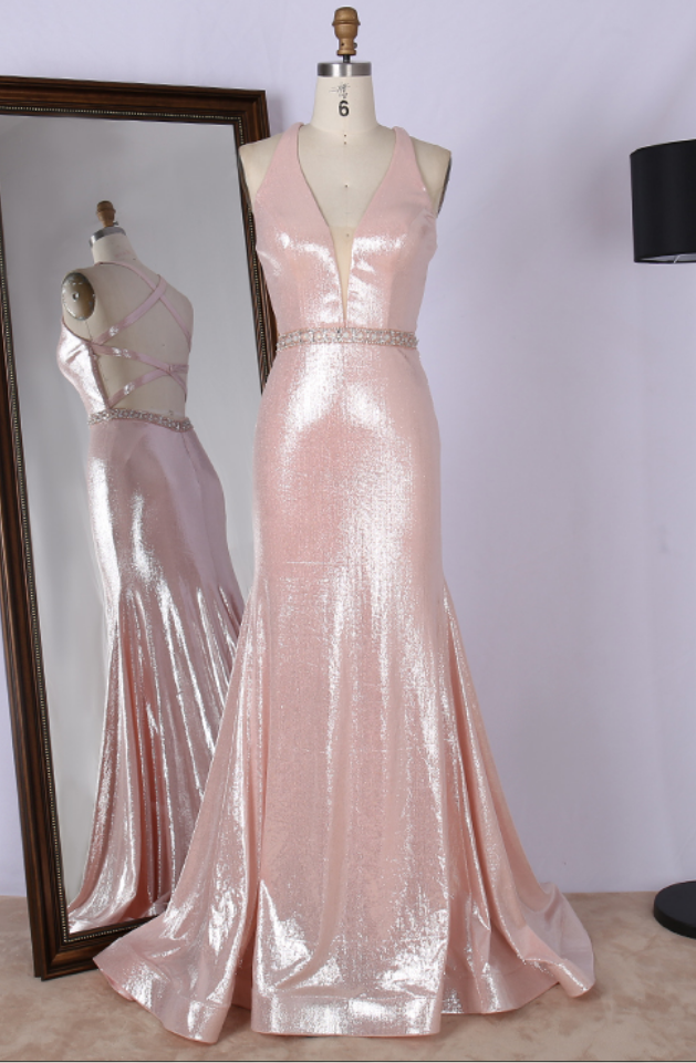 Prom Dresses,the Latest Simple Style Beading Elegant Glitter Prom Dresses For Women