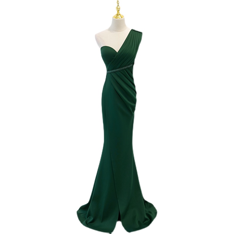 Prom Dresses,evening Dress 2022 Single-shoulder Fishtail Long Temperament High-end Sexy Dress