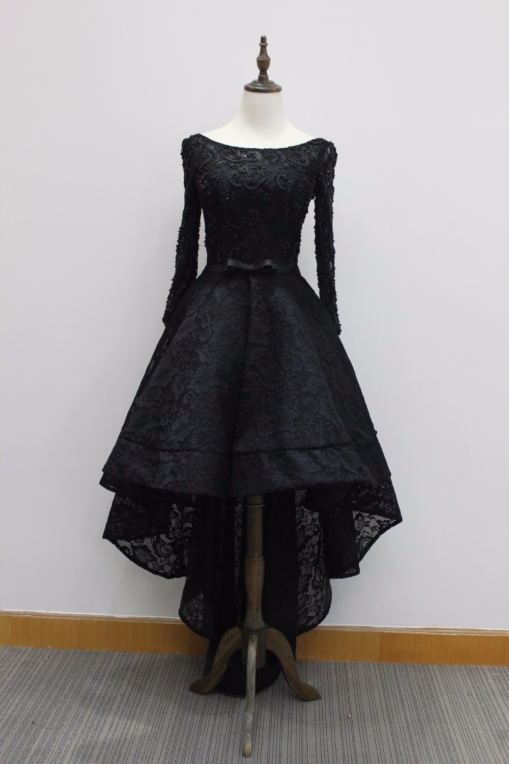 sachin and babi light blue dress Black Lace High Low Party Dresses, Black Homecoming Dresses, High Low Formal Dresses