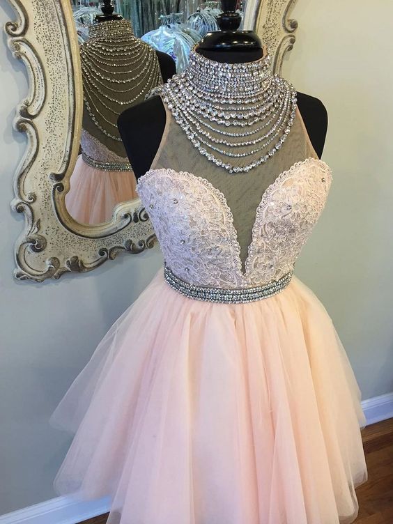 homecoming dresses silver glitter Berylove Women Corset Homecoming Dress with Rhinestones Fuchsia Satin A  Line Short Party Dress main image 0
