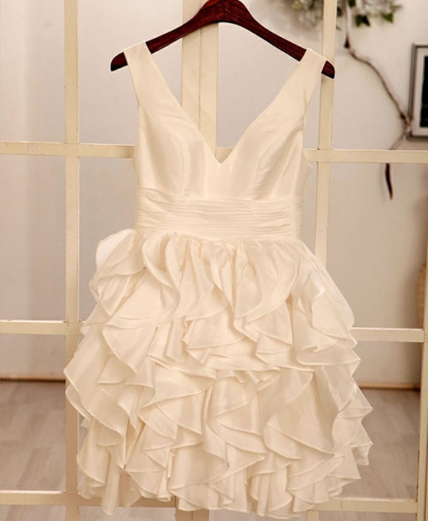 V-neck Wedding Dresses ,backless Graduation Dresses,homecoming Dress,short Homecoming Dress,cocktail Dresses