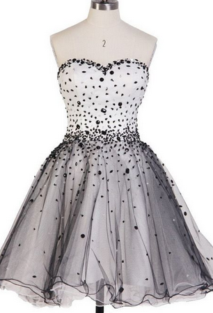 black and white dresses for homecoming Black and white short prom dress homecoming dress  Little Cute  Online  Store Powered by Storenvy
