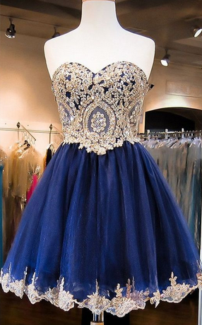 Sparkle Sweetheart Short Royal Blue Homecoming Party Dress