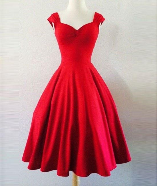 Homecoming Dresses,simple Red Sweetheart Short Prom Dress, Homecoming Dress