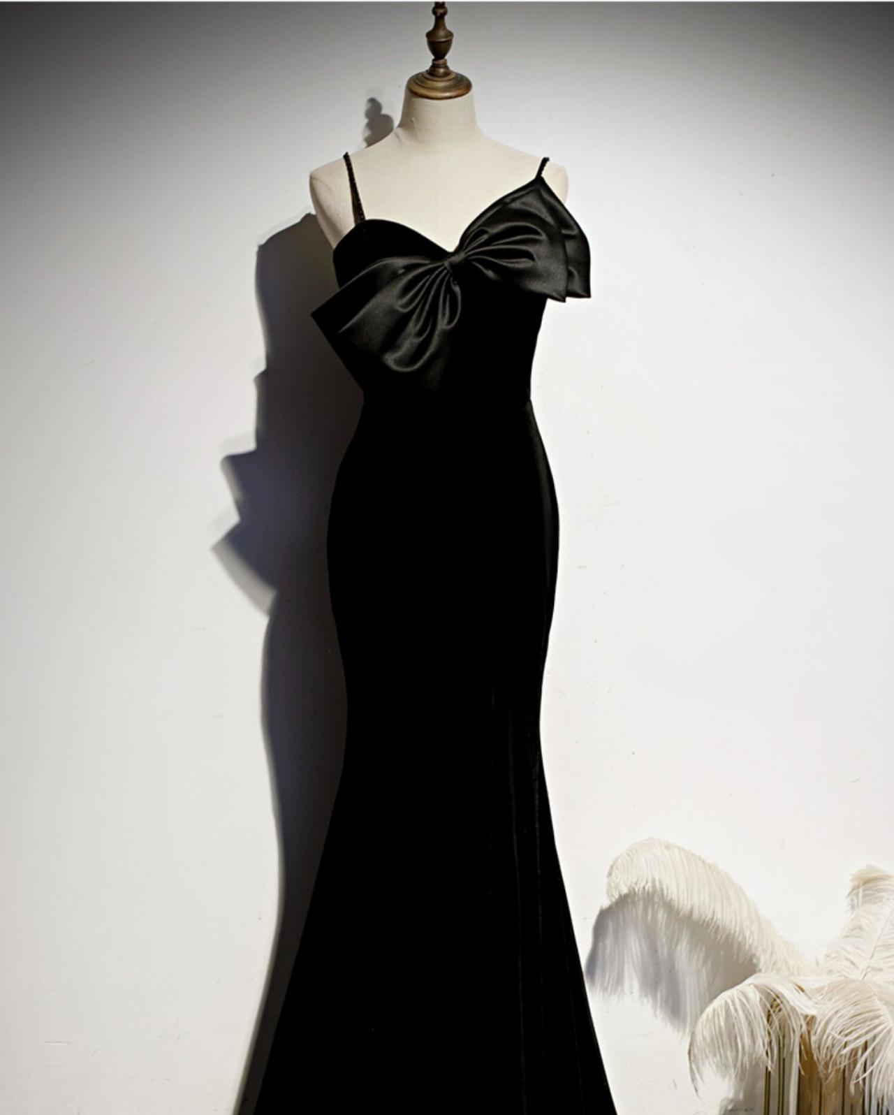 Banquet Evening Dresses Female Summer Temperament Celebrity Halter Fishtail Black Long Host Dresses