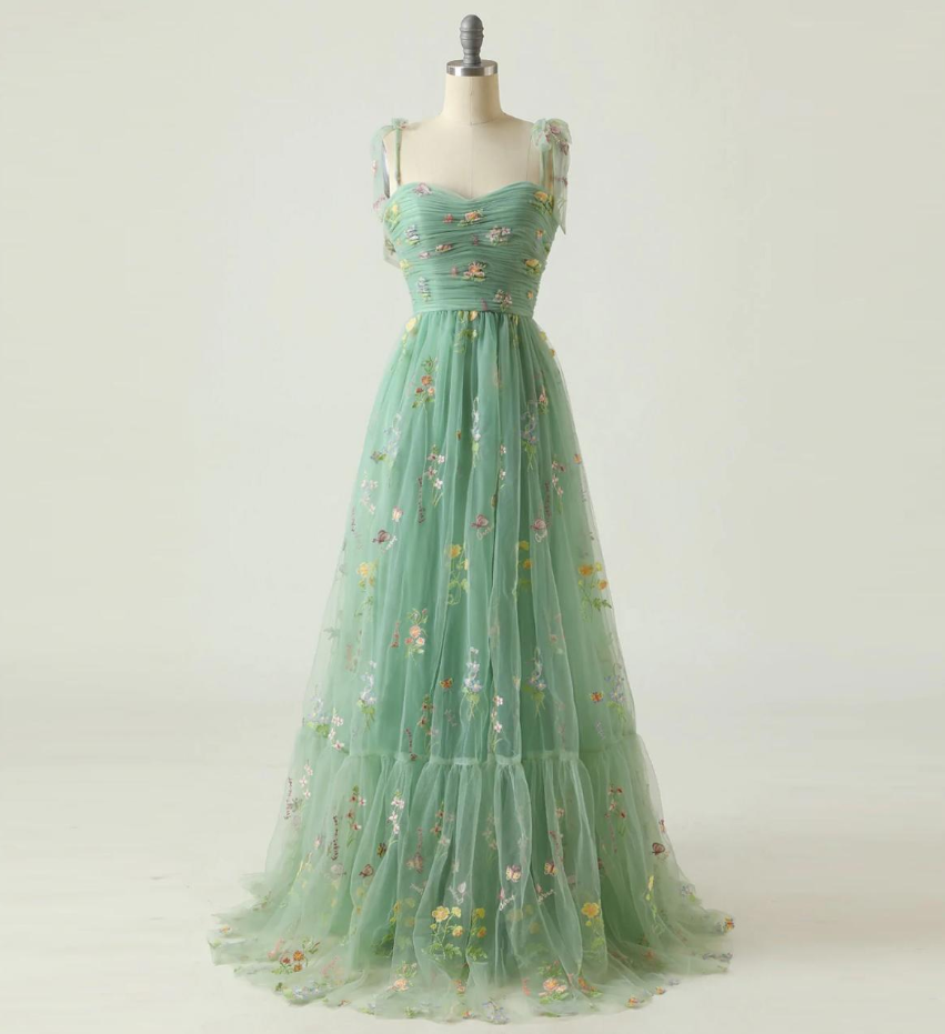 Prom Dresses,spaghetti Strap Evening Dress,green Party Dress