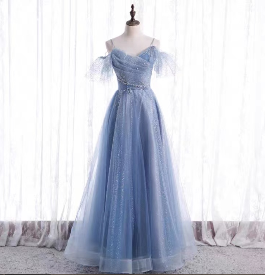 Prom Dresses,halter Evening Dress, Shiny Star Prom Dress, Noble Fairy Dress
