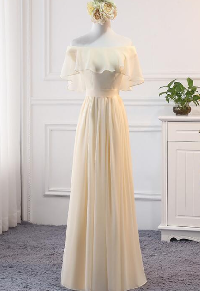 Prom Dresses,elegant Sweetheart Off Shoulder Chiffon Formal Prom Dress