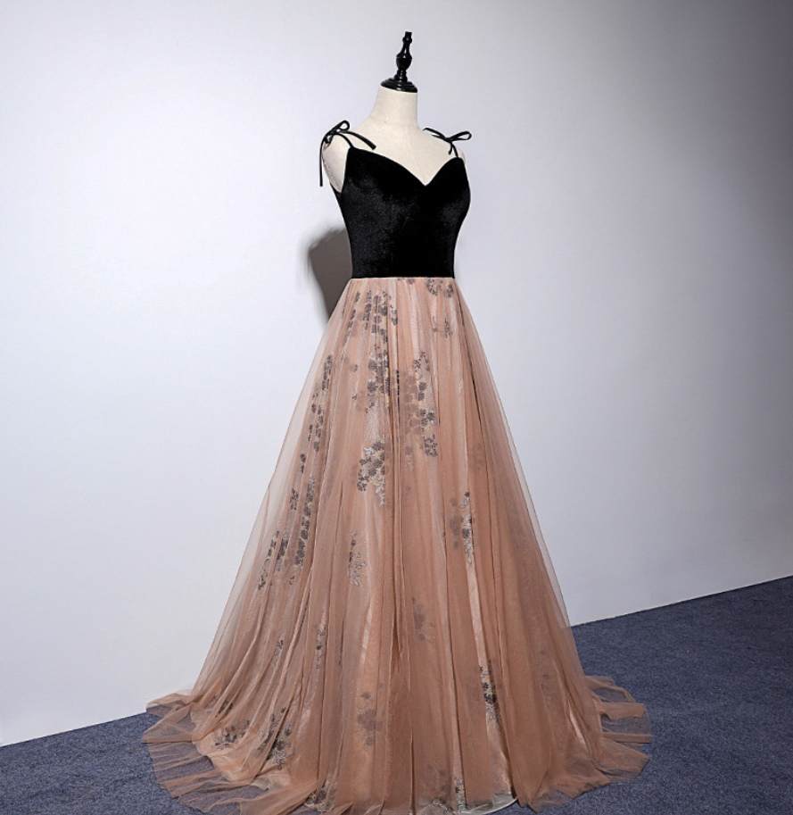 Prom Dresses,gorgeous Tulle Print Strapless Dress Backless Evening Dress Fashion Ball Dress
