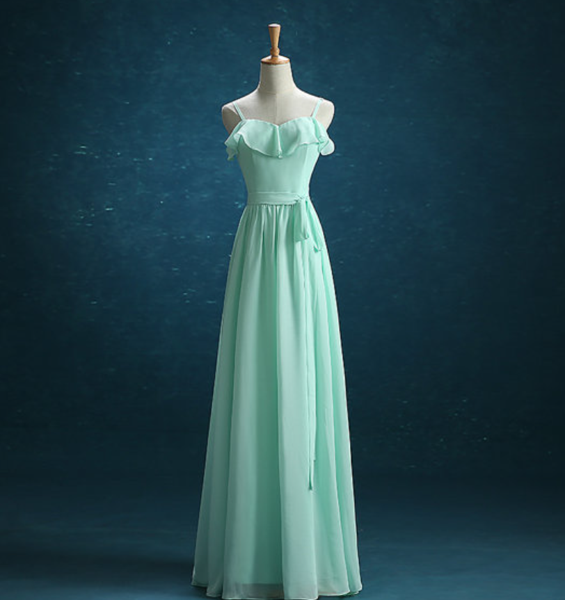 Prom Dresses,mint Green Bridesmaid Dress, Chiffon Bridesmaid Dress,formal Party Dress