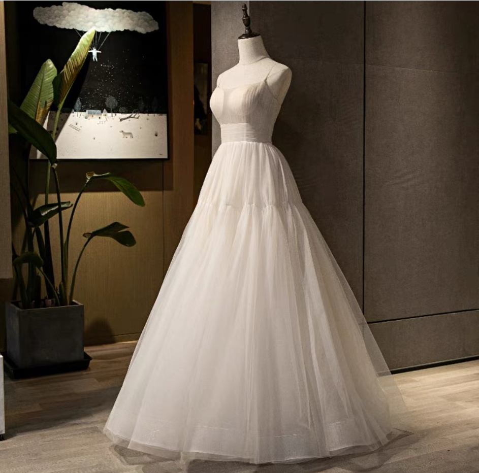 Prom Dresses,spaghetti Strap Evening Dress, Fairy Temperament Dress, Elegant Bridesmaid Dress