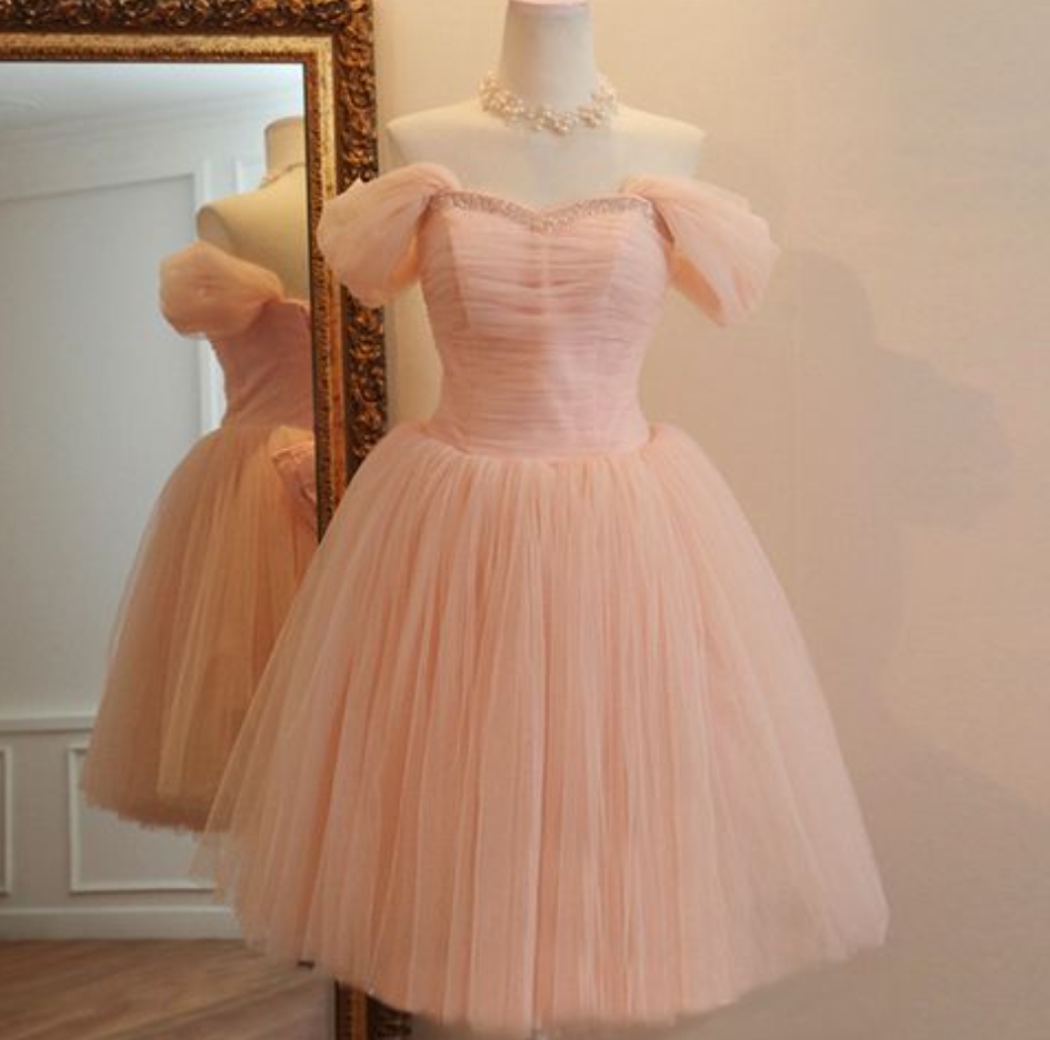 Homecoming Dresses, Charming A-line Noble Short Tulle Homecoming Dress