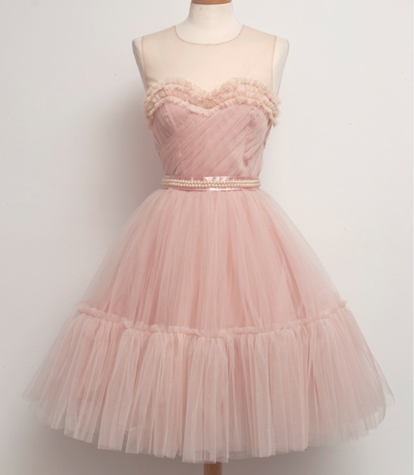 Homecoming Dresses,charming Homecoming Dress,o-neck Tulle Homecoming Dress