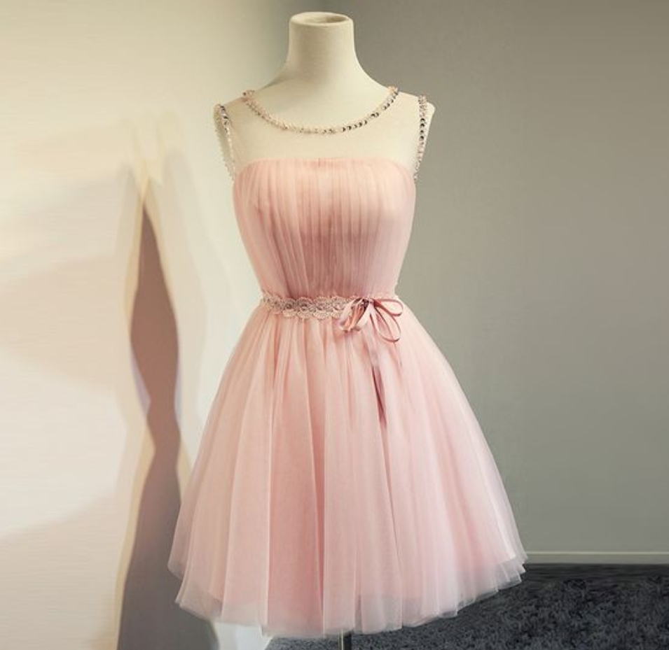 Homecoming Dresses,sleeveless Tulle Short Cute Evening Gowns Party Dresses