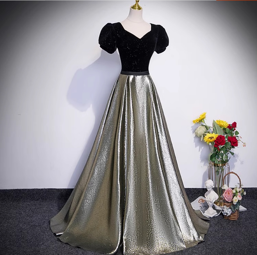Prom Dresses,evening Gowns Banquet Black Long Gowns Annual Gowns