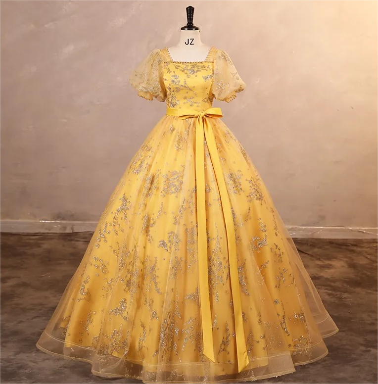 mahi gold addie dress Sparkly Light Gold Ball Gown Prom Dresses Beaded Strapless Quince Dres –  Viniodress