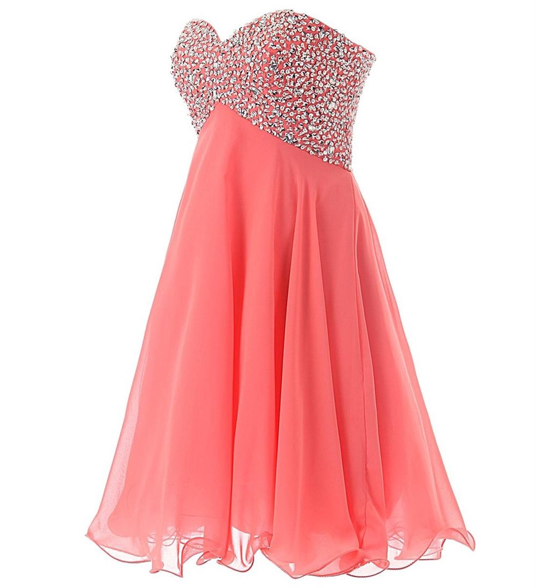 Short Mini Cocktail Dresses Homecoming Dresses Sweetheart Beaded Sequins Lace Up Prom Dresses