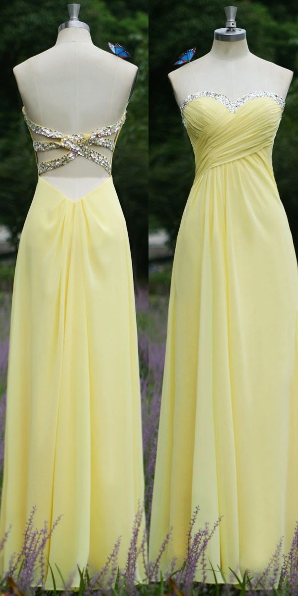 Brief Prom Dress Sequined Evening Dress A-line Prom Dress Strapless Prom Dress Chiffon Prom Dress