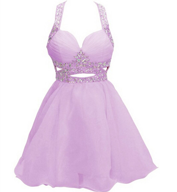 Short Homecoming Dress Featuring Crystal Embellished Thick Straps Ruched Sweetheart Cutout Bodice