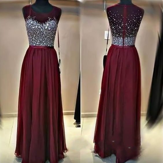 Burgundy Prom Dresses,wine Red Prom Dress,2016 Prom Dress,wine Red Prom Dresses,slit Formal Gown,simple Evening Gowns,modest Party Dress,chiffon