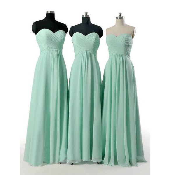 Mint Green Bridesmaid Gown,pretty Prom Dresses,chiffon Prom Gown,simple Bridesmaid Dress, Evening Dresses,fall Wedding Gowns,mint Bridesmaid