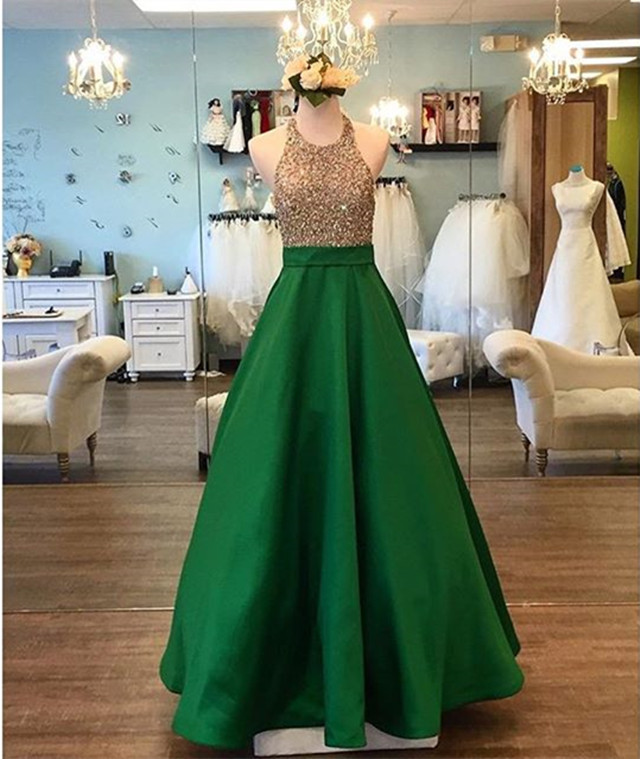 Prom Dresses,evening Dress,green Prom Dress,green Evening Dress,satin Prom Dress,ball Gowns Prom Dress,prom Dress