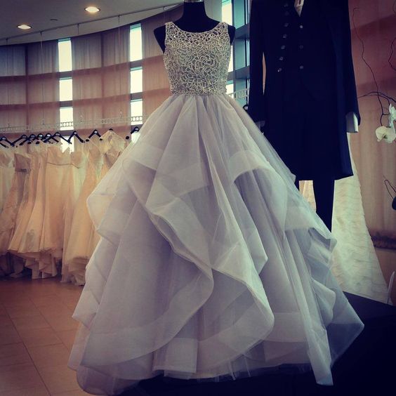 Modern Black Glitter Ruffled Puffy Long Prom Dress - Promfy