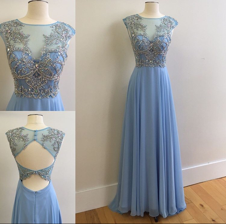 Prom Dresses,evening Dress,blue Prom Dresses,a-line Prom Dress,sparkle Prom Dress,chiffon Prom Dress,simple Evening Gowns,sparkly Party