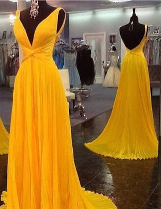Prom Dresses,evening Dress,yellow Prom Dresses,chiffon Prom Gown,backless Prom Dresses,prom Dresses, Style Prom Gown,prom Dress,prom Gowns