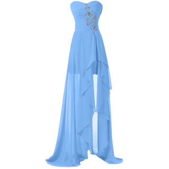 Prom Dresses,evening Dress,high Low Prom Dresses,evening Gowns,modest Formal Dresses, Fashion Blue Evening Gown,high Low Evening Dress,long