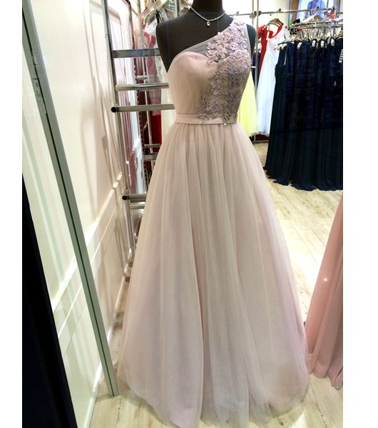 Prom Dresses,evening Dress, Prom Dress,one Shoulder Prom Dresses 2017,a-line Decals Long Prom Dress,chiffon Tulle Evening Dress Formal Dress For