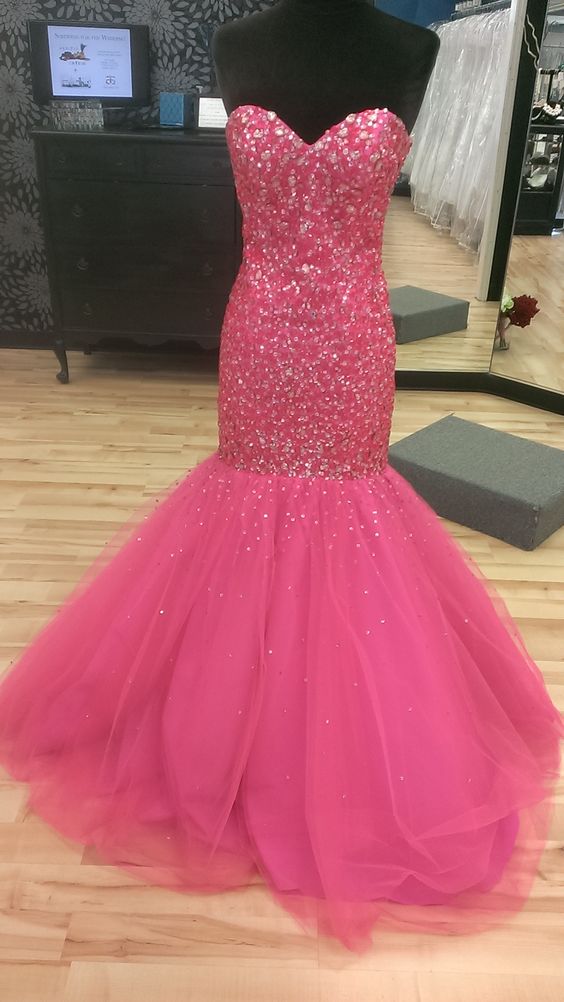 Prom Dresses,evening Dress,party Dresses,prom Gown,pink Prom Dresses,sparkle Evening Gowns,mermaid Formal Dresses,pink Prom Dresses 2017,tulle